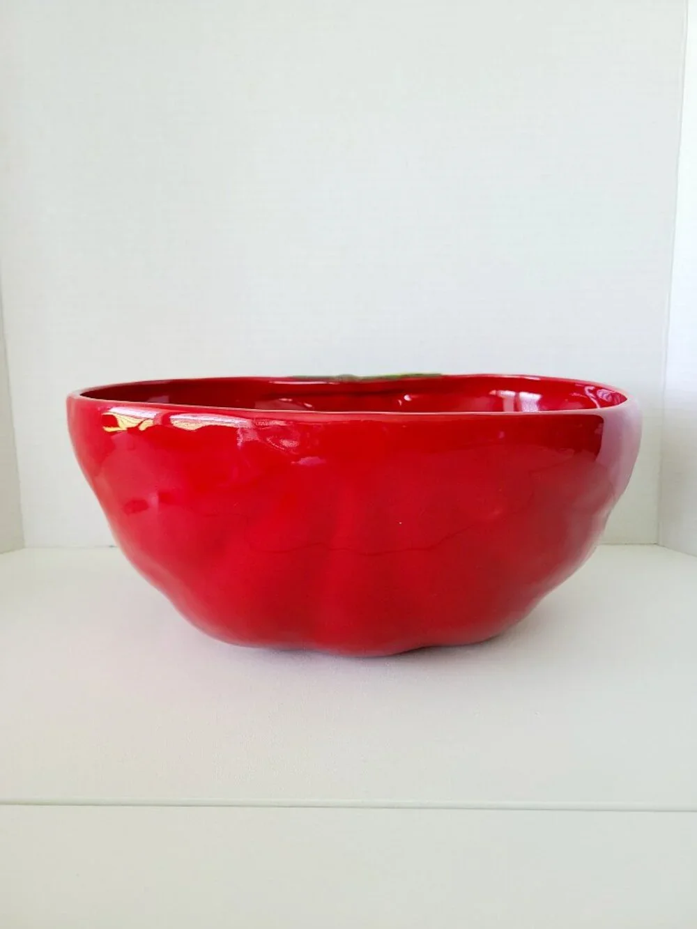 Pottery Barn Serving Bowl GARDEN CRUDITE Large Red Tomato Salad Pasta RARE
